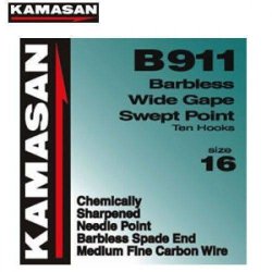 KAMASAN B911 WIDE GAPE SPADE END HOOKS