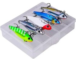 Set of 5 mini crankbait lures.