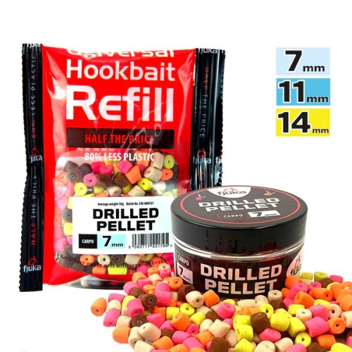 FJUKA Carpo Drilled Pellet: 7mm: Refil
